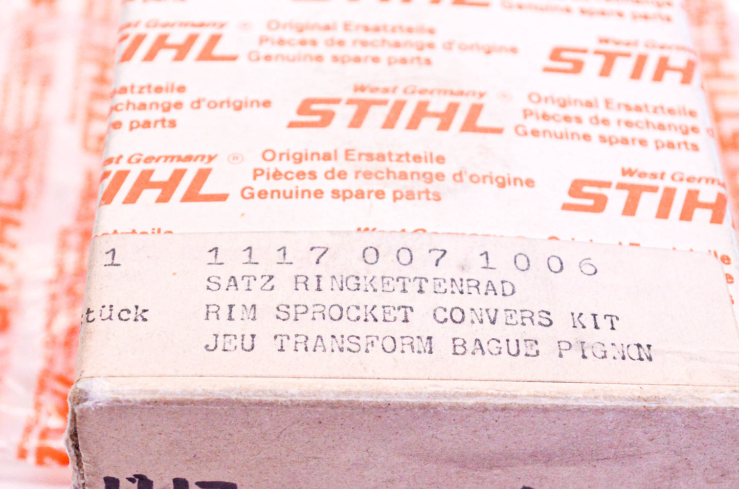 New OEM Stihl 1117-007-1006 7T Rim Sprocket Kit NOS