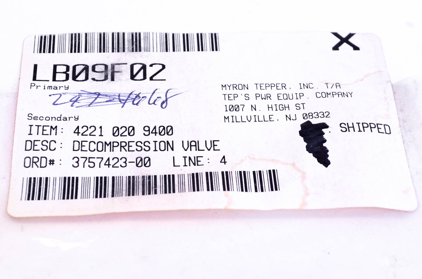 New OEM Stihl 4221-020-9400, LB09F02 Decompression Valve NOS