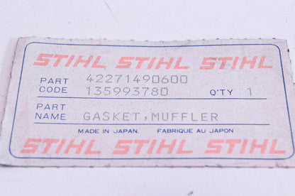 New OEM Stihl 4227-149-0600 Exhaust Gasket NOS