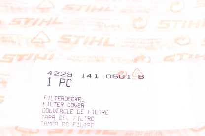 New OEM Stihl 4229-141-0501, 4229-141-0501 B Filter Cover NOS