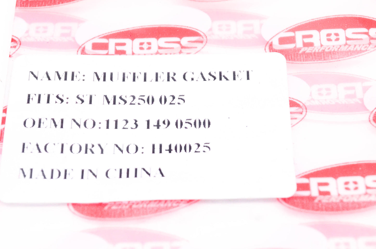 Cross Performance H40025, 1123-149-0500 Muffler Gasket NOS