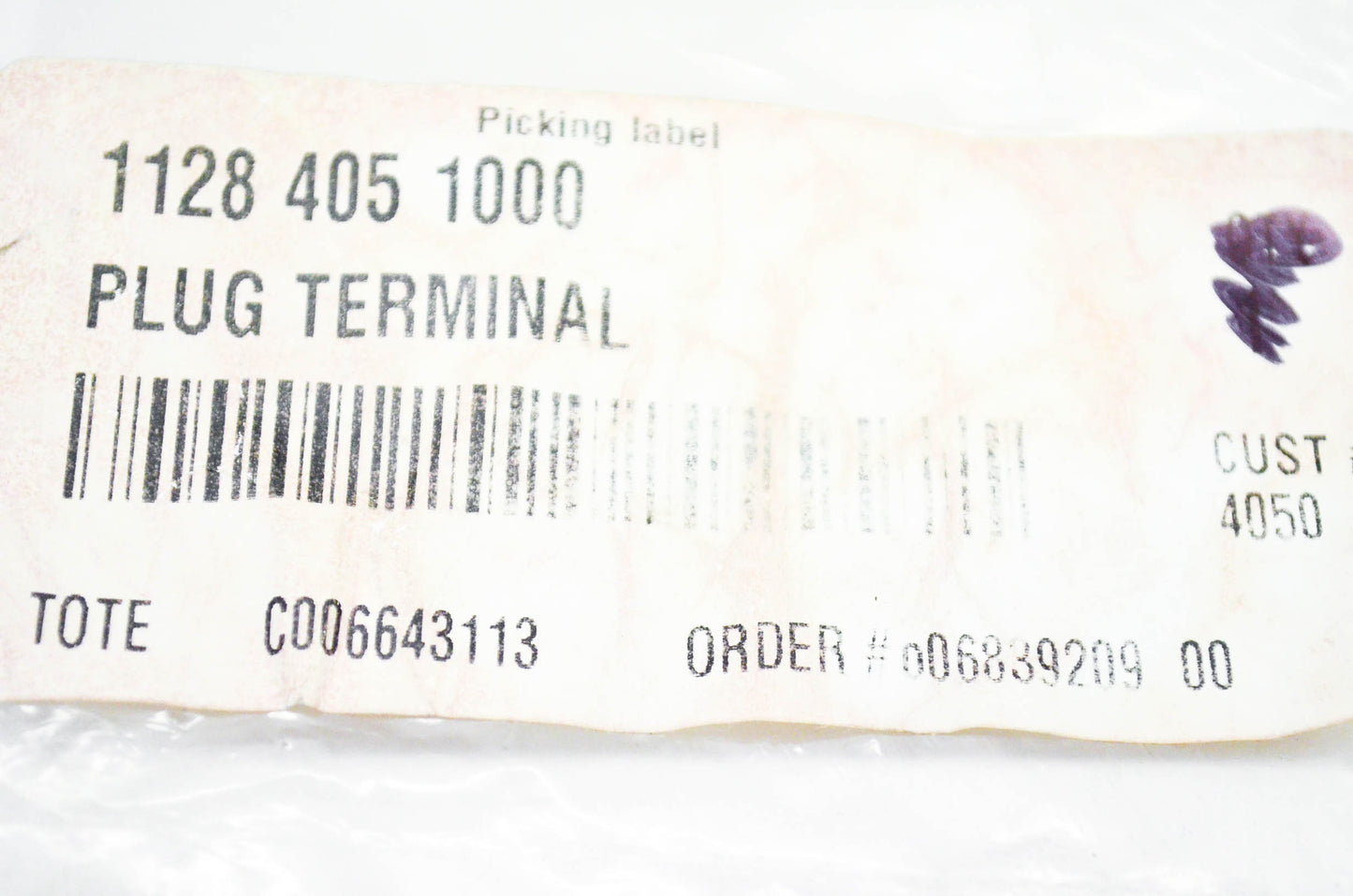 New OEM Stihl 1128-405-1000 Plug Terminal NOS