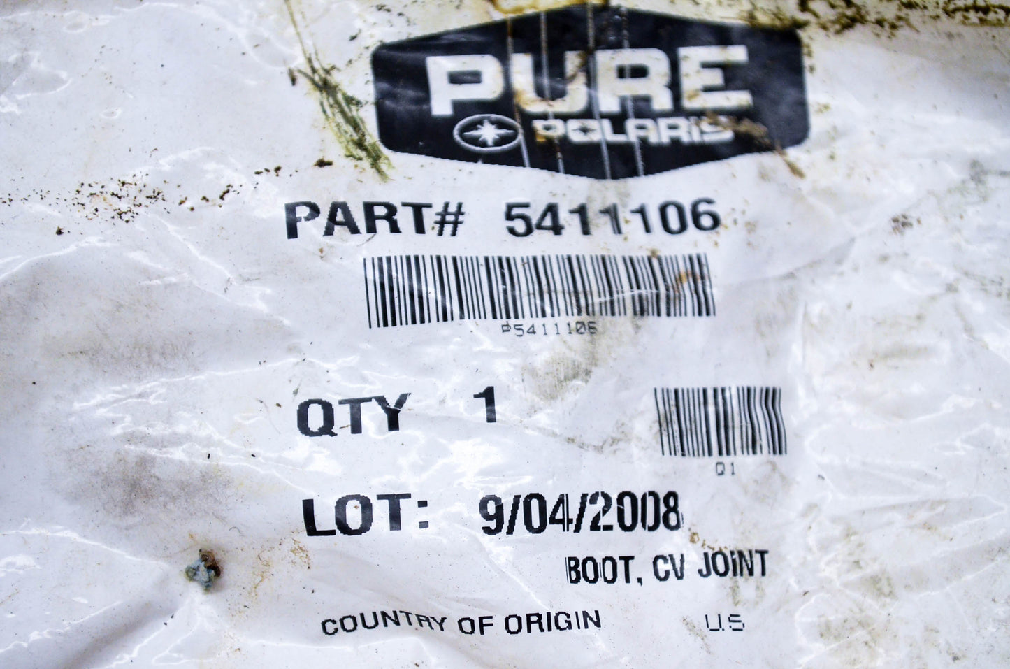New OEM Polaris 5411106 CV Joint Boot NOS