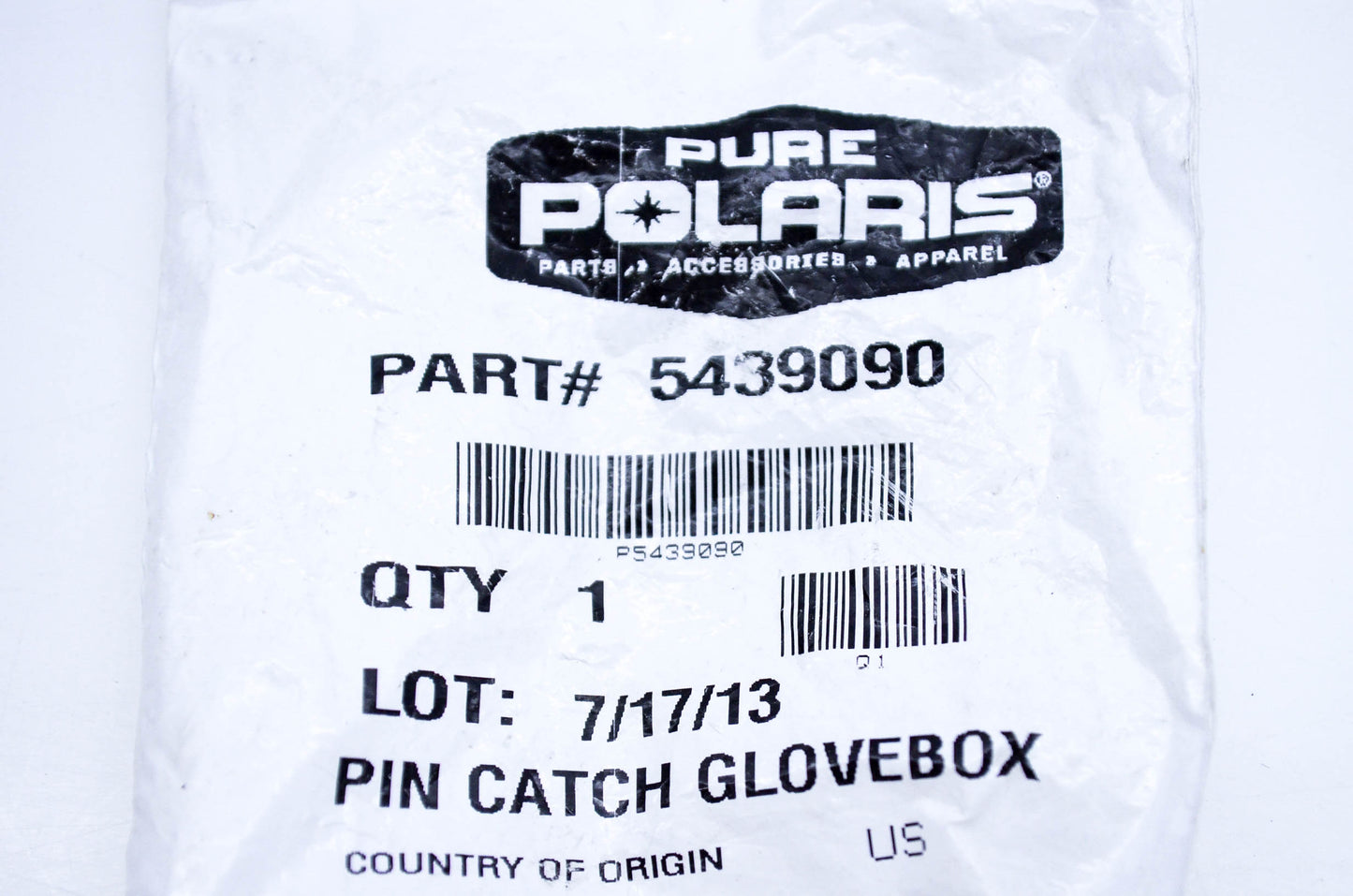 New OEM Polaris 5439090 Pin Catch Glovebox NOS
