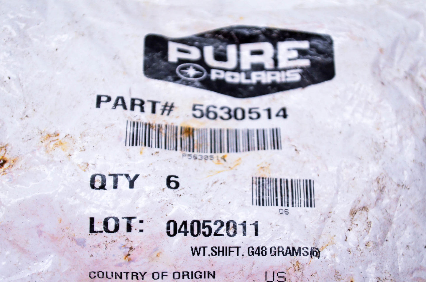 New OEM Polaris 5630514 Clutch Weight G NOS