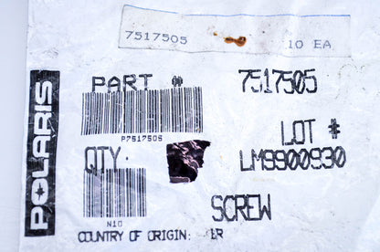 New OEM Polaris 7517505, LM9900930 Screw Qty 4 NOS