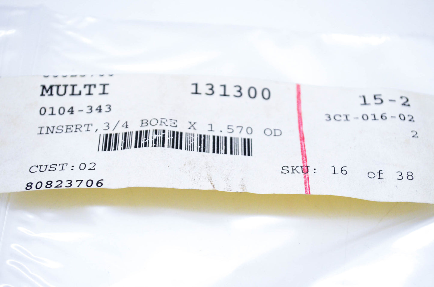 New OEM Arctic Cat 0104-343 3/4 Bore Insert x 1.57 Qty 2 NOS