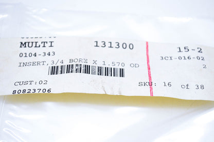 New OEM Arctic Cat 0104-343 3/4 Bore Insert x 1.57 Qty 2 NOS