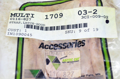New OEM Arctic Cat 0116-827 Hood Latch Strap NOS