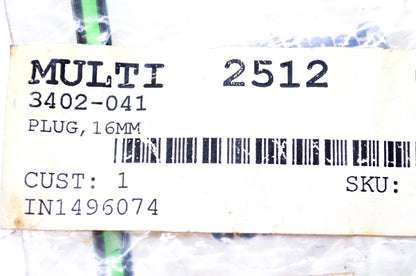 New OEM Arctic Cat 3402-041 Plug 16mm NOS