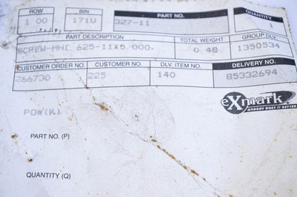 Exmark 327-11 Hex Head Screw NOS