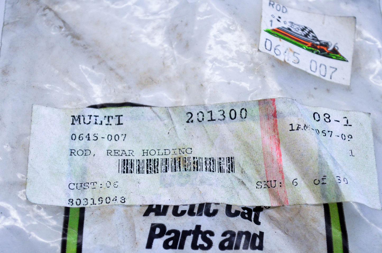 New OEM Arctic Cat 0645-007 Rear Holding Rod NOS
