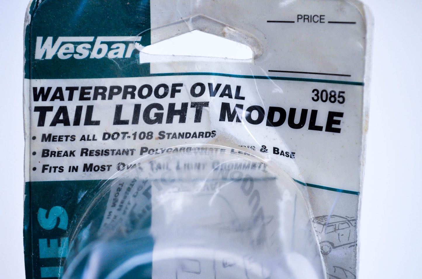 Wesbar 3085, 60210R, 9196 S Waterproof Oval Tail Light Module NOS