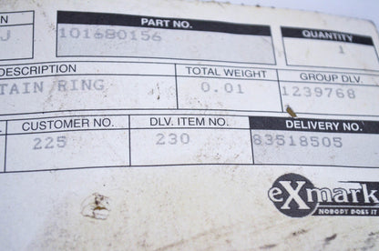 Exmark 101680156 Internal Retaining Ring NOS
