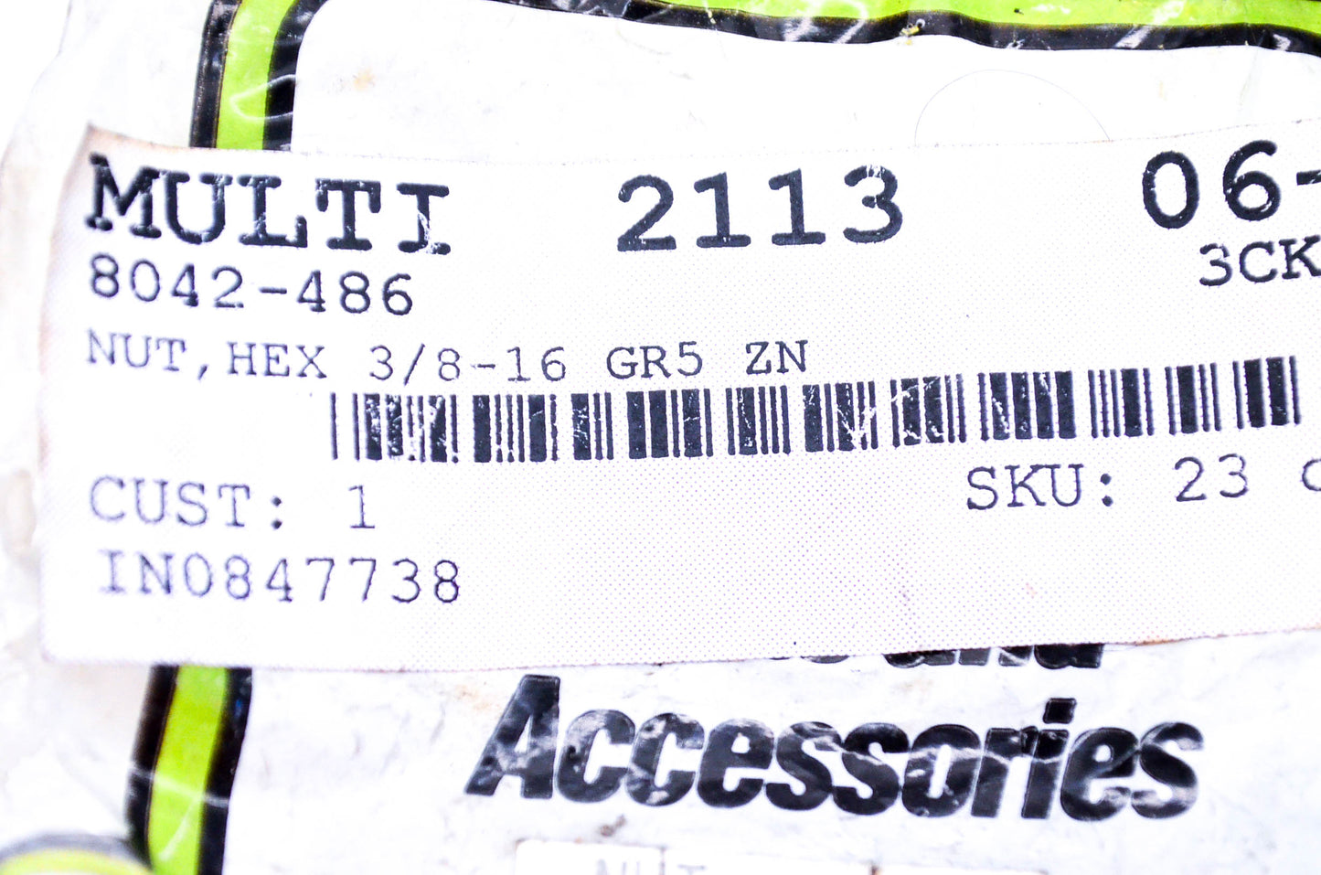 New OEM Arctic Cat 8042-486 Hex Nut 3/8-16 Qty 3 NOS