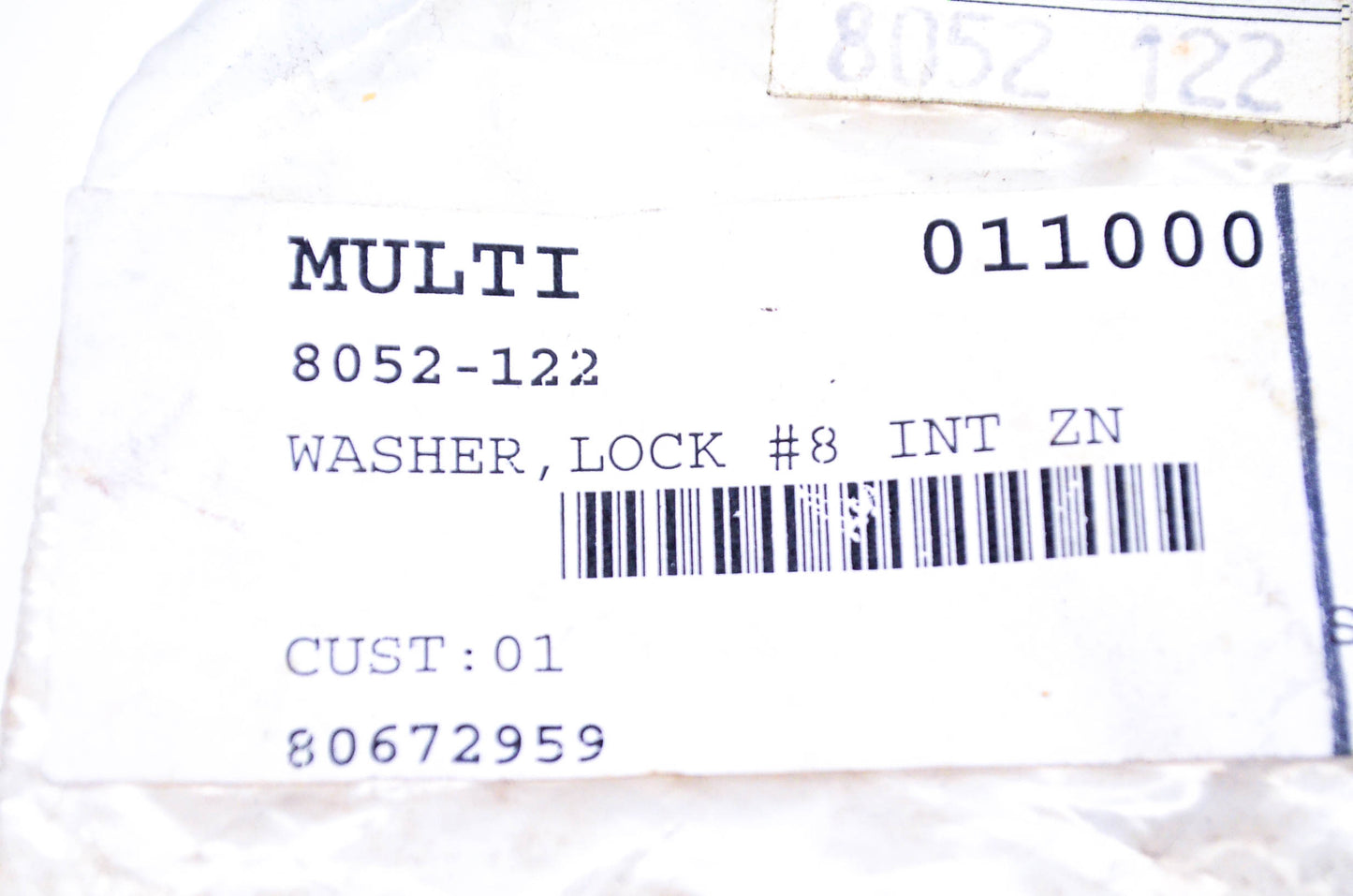 New OEM Arctic Cat 8052-122 Lock Washer #8 Qty 4 NOS