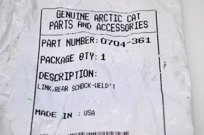 New OEM Arctic Cat 0704-361 Rear Shock Link Weld T NOS