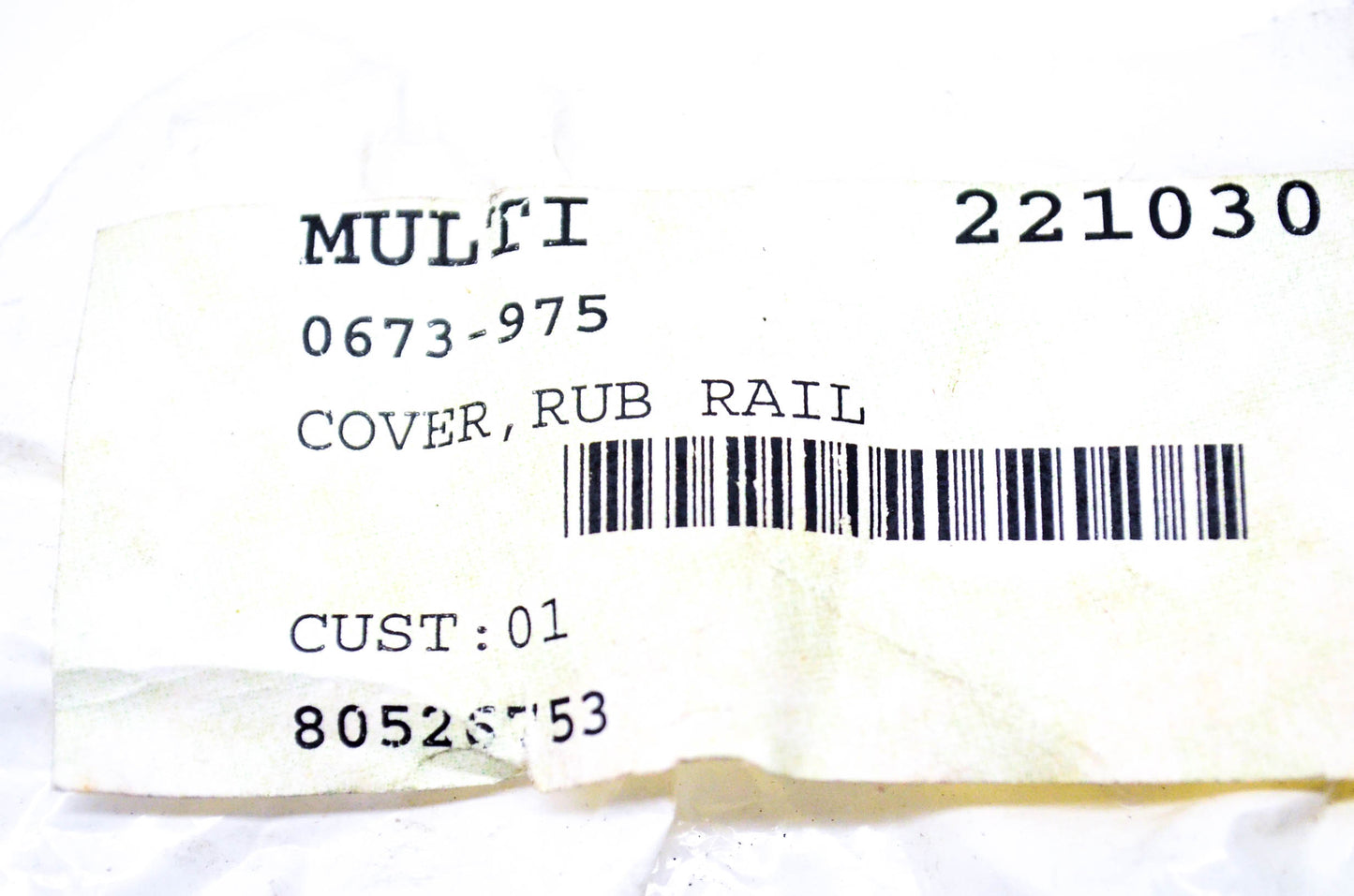 New OEM Arctic Cat 0673-975 Rub Rail Cover NOS