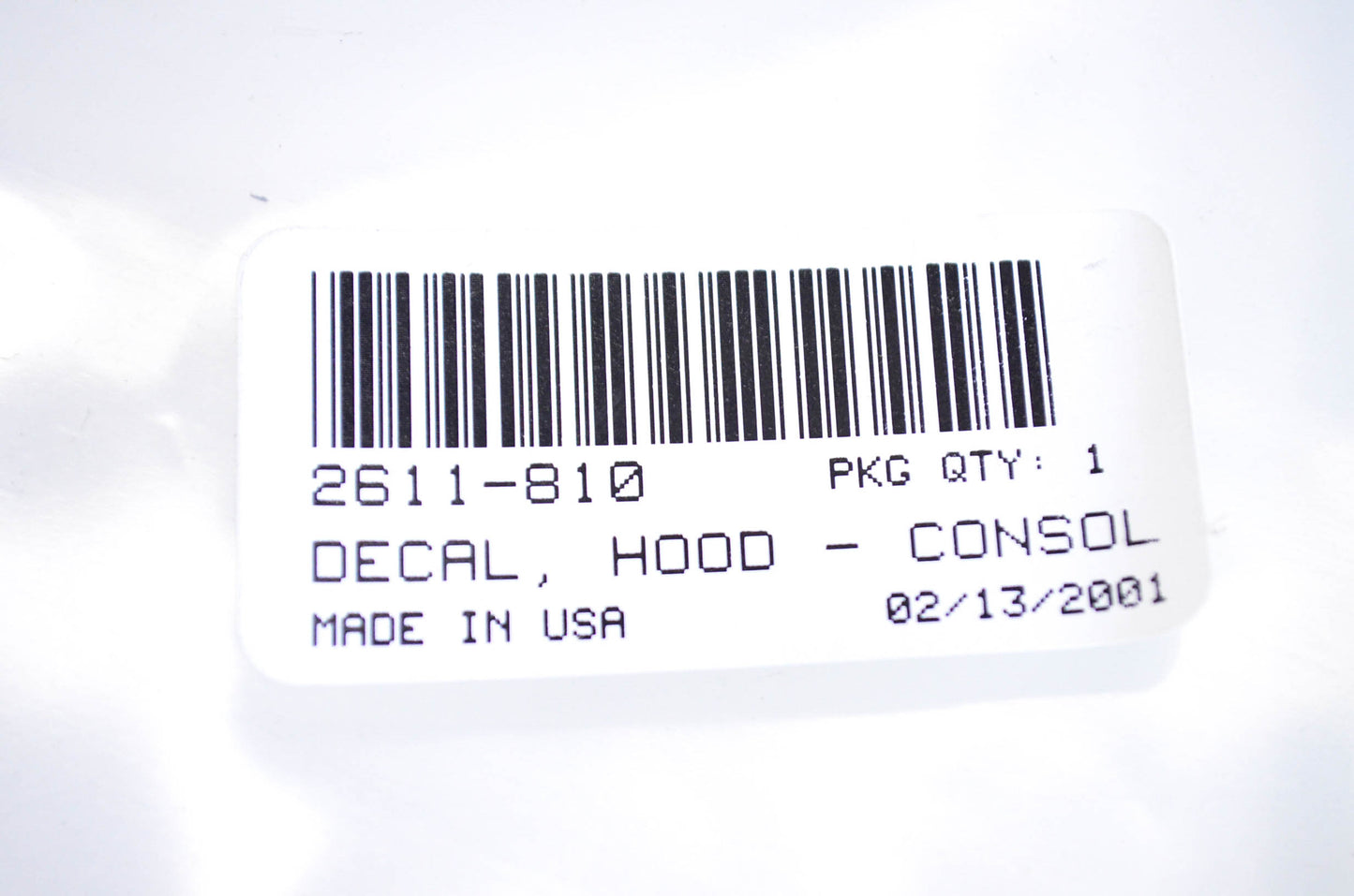 New OEM Arctic Cat 2611-810 Hood Console Decal NOS