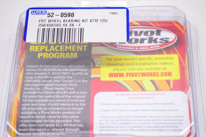 Pivot Works 52-0598, PWFWK-T11-521, 170823 Front Wheel Bearing Kit KTM NOS