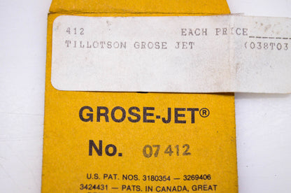 Tillotson 07412, 412 Grose Jet NOS