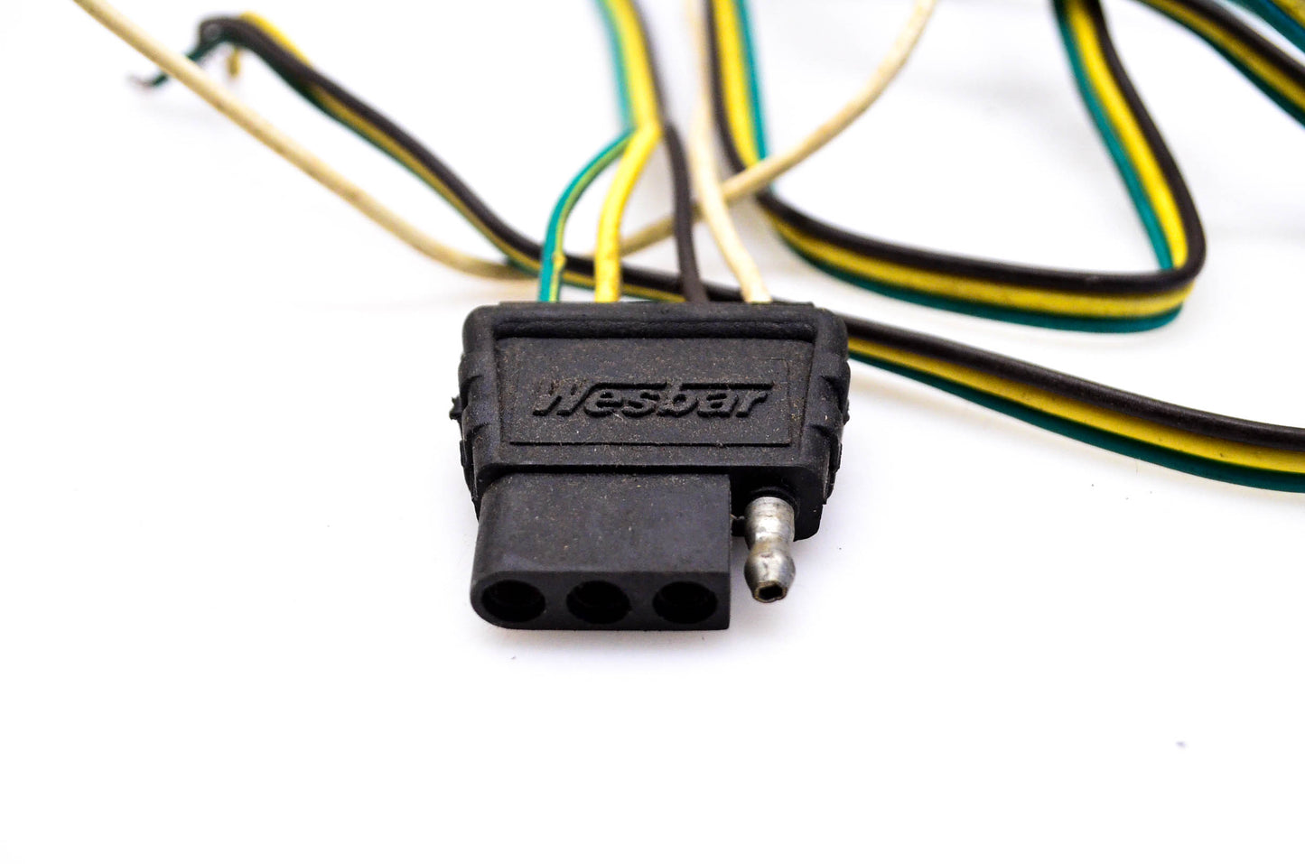 Wesbar 707275 4' Wiring Harness with 4-Way Flat Car End