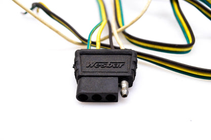 Wesbar 707275 4' Wiring Harness with 4-Way Flat Car End