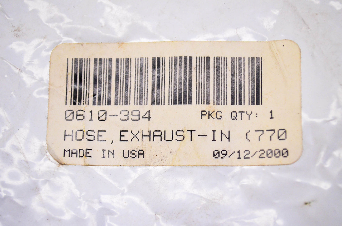 New OEM Arctic Cat 0610-394 Exhaust In Hose 770 NOS
