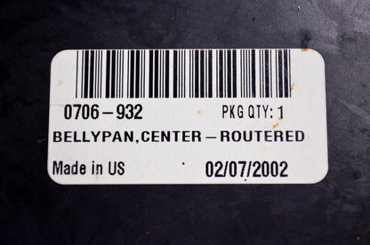 OEM Arctic Cat 0706-932 Routered Center Belly Pan