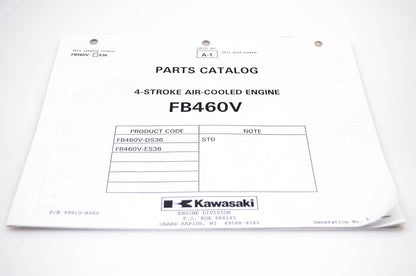 New OEM Kawasaki 99910-A560 FB460V Parts Catalog NOS