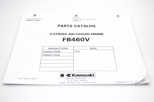 New OEM Kawasaki 99910-A560 FB460V Parts Catalog NOS