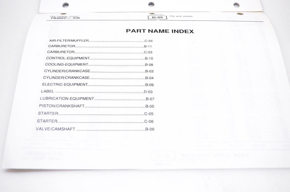 New OEM Kawasaki 99910-A560 FB460V Parts Catalog NOS