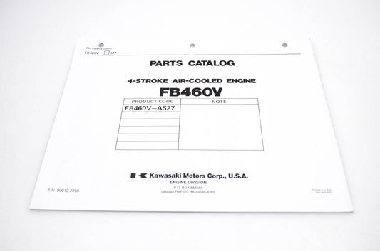 New OEM Kawasaki 99910-2350 FB460V Parts Catalog NOS