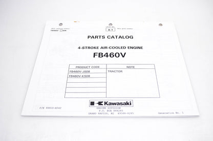 New OEM Kawasaki 99910-A562 FB460V Parts Catalog NOS