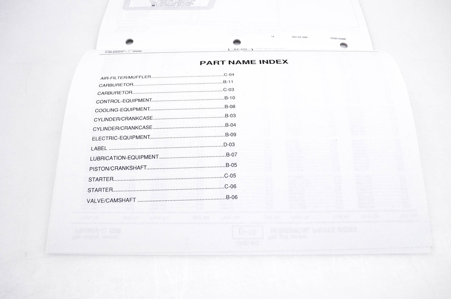New OEM Kawasaki 99910-A562 FB460V Parts Catalog NOS