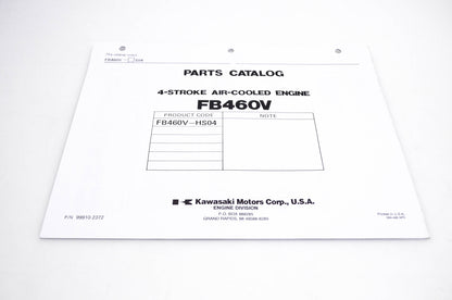 New OEM Kawasaki 99910-2372 FB460V Parts Catalog NOS