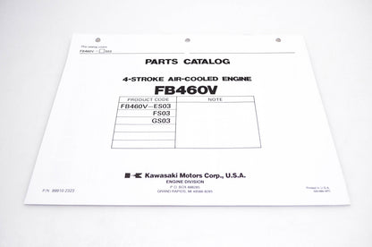 New OEM Kawasaki 99910-2323 FB460V Parts Catalog NOS