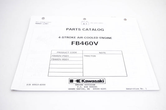 New OEM Kawasaki 99910-A564 FB460V Parts Catalog NOS