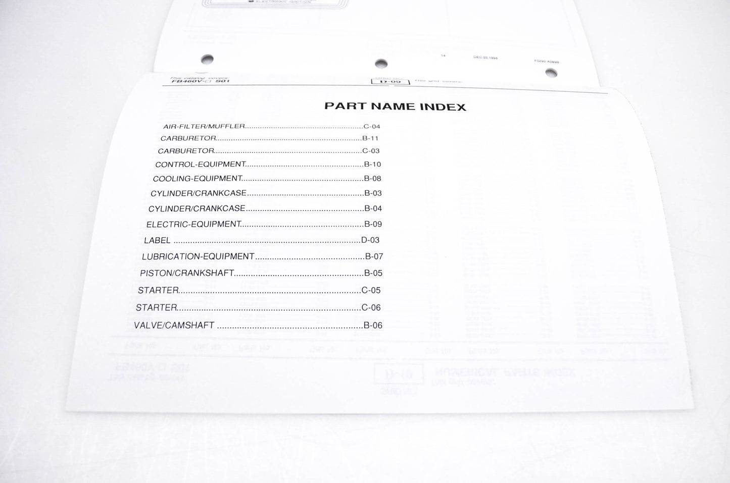 New OEM Kawasaki 99910-A564 FB460V Parts Catalog NOS