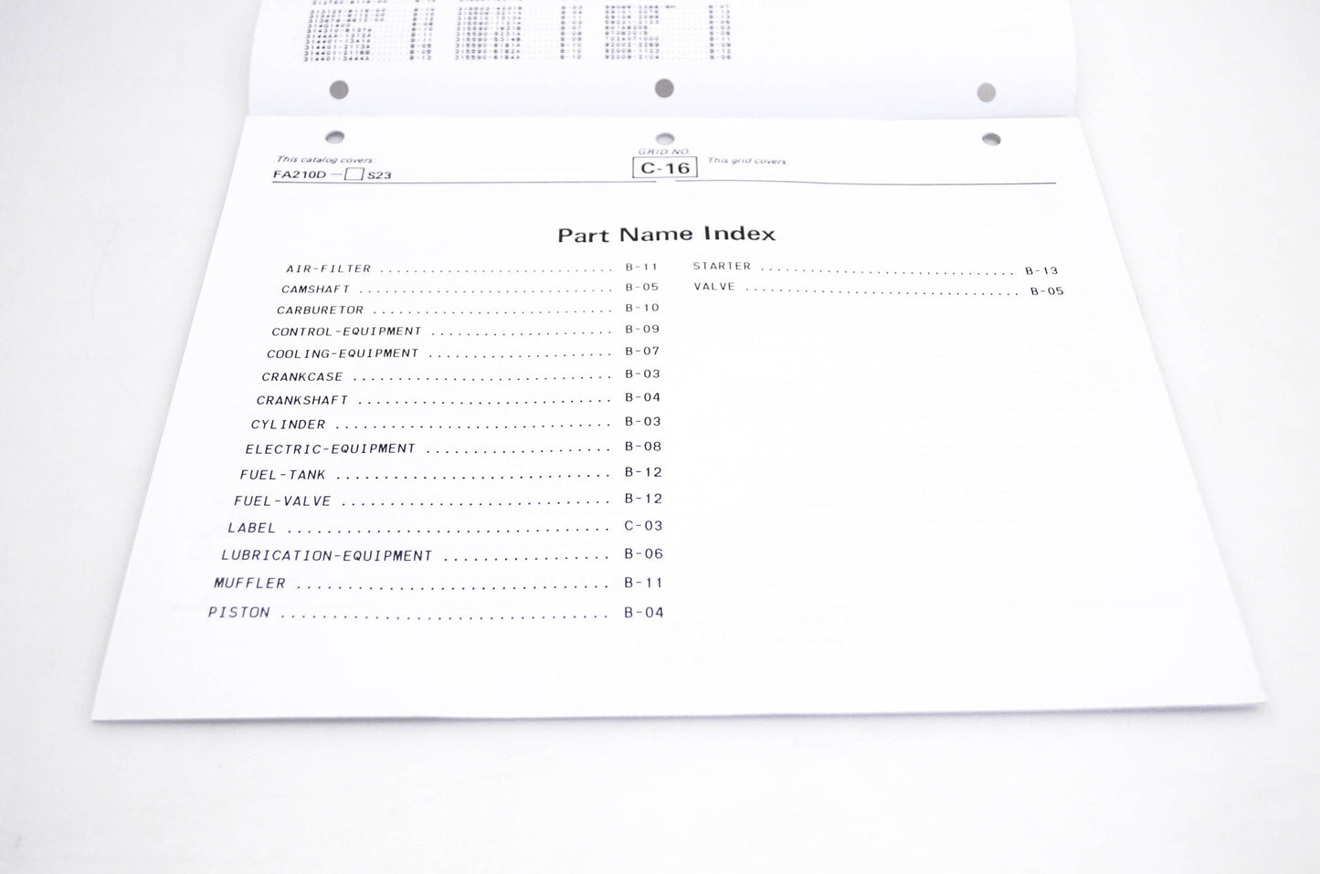New OEM Kawasaki 99910-2456 FA210D Parts Catalog NOS
