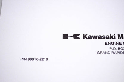 New OEM Kawasaki 99910-2219 FA210D-258X Parts Catalog NOS