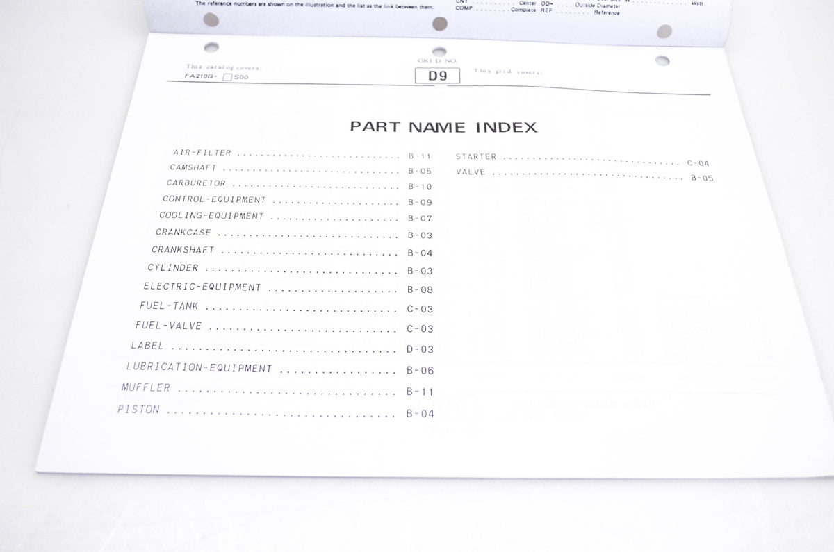 New OEM Kawasaki 99910-2889 FA210D Parts Catalog NOS