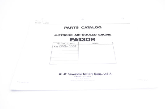 New OEM Kawasaki 99910-2347 FA130R Parts Catalog NOS