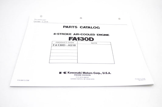 New OEM Kawasaki 99910-2396 FA130D Parts Catalog NOS
