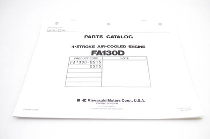 New OEM Kawasaki 99910-2909 FA130D Parts Catalog NOS