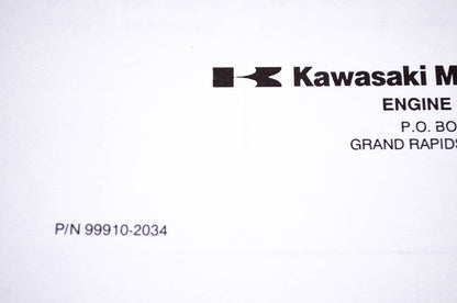 New OEM Kawasaki 99910-2034 FA130D-AS09 Parts Catalog NOS