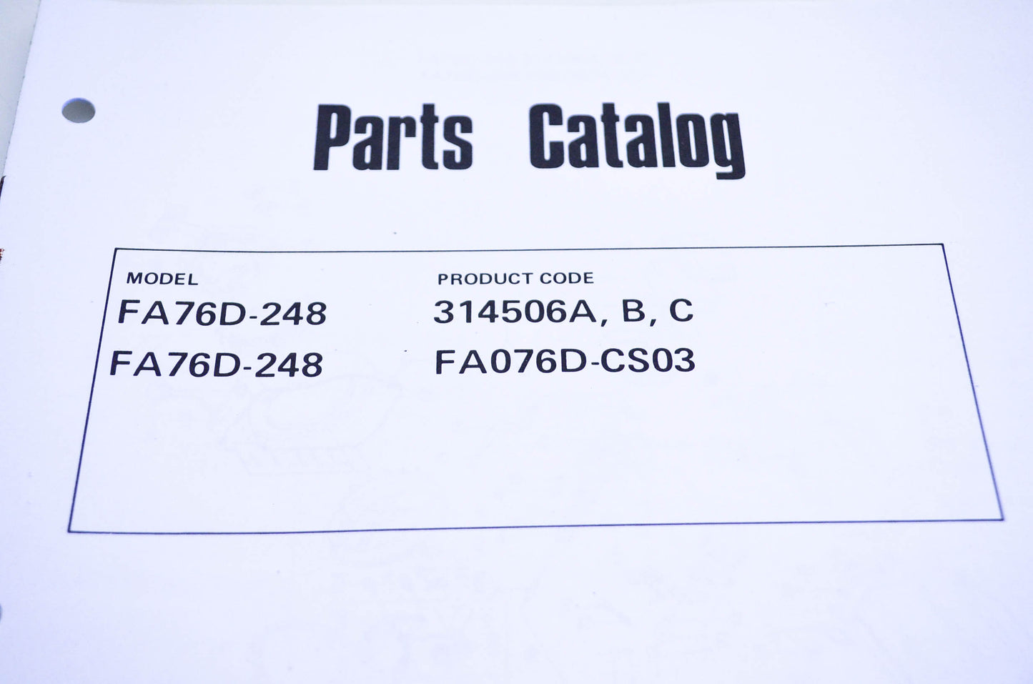New OEM Kawasaki 99910-2180 FA76D-248 Parts Catalog NOS