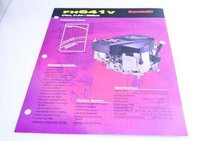 New OEM Kawasaki 99969-1731 FH641V Specification Sheet NOS
