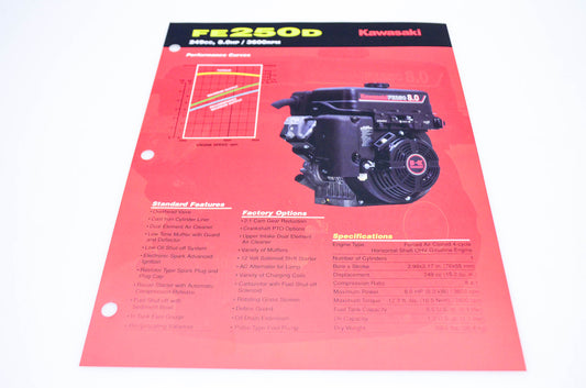 New OEM Kawasaki 99909-2138A FE250D Specification Sheet NOS