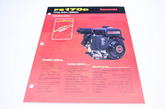 New OEM Kawasaki 99909-2137A FE170D Specification Sheet NOS